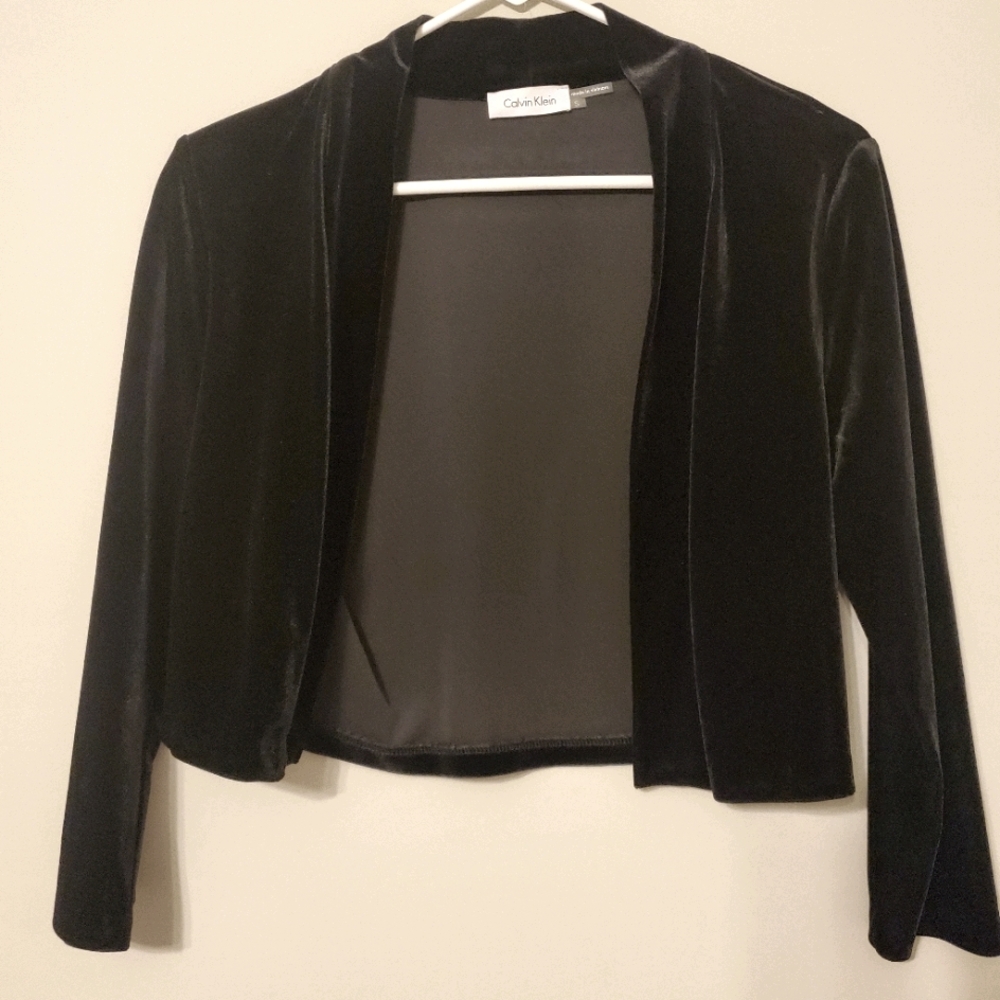 Black velvet bolero style jacket
